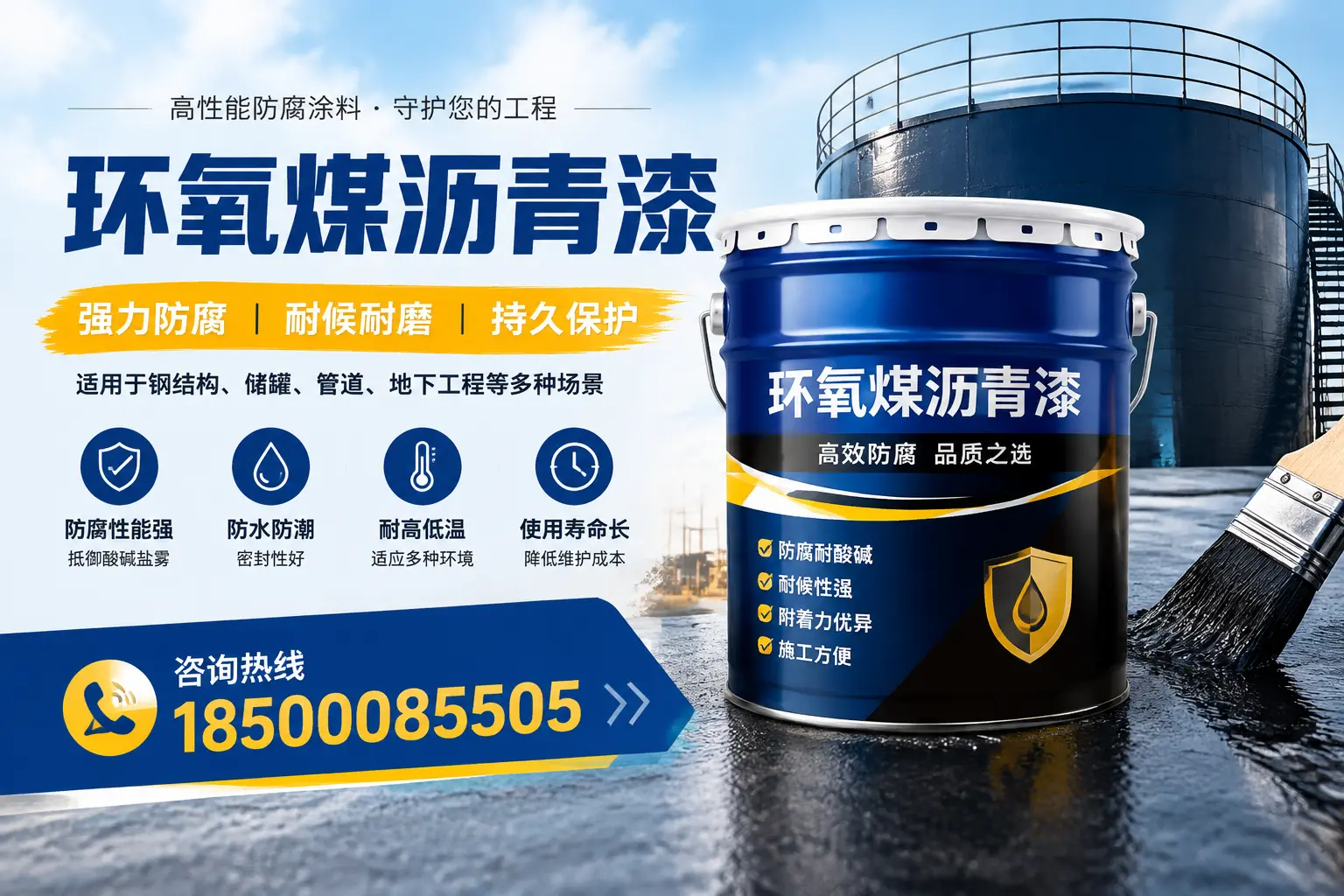 环氧煤沥青漆在工业中的应用，淮北企业的选择